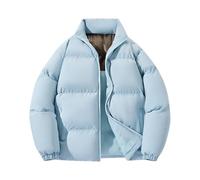 Genérico Chaqueta Montaña de Invierno Parka Acolchada Hombre Plumifero Invierno Térmica El Frio Ligero Softshell Talla Grande Abrigo Plumas Largo Abrigos de Hombre Azul Claro M