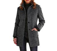 Genérico Chaqueta Mujer Invierno Color Liso, Parka Mujer Invierno con Bolsillo, Abrigos Botones Cuello Mao Classic - Coat Sin Capucha Calle Único Negro XXL