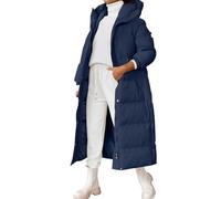 Genérico chaqueta mujer invierno impermeable Abrigos Mujer Invierno Chaqueta Con Cremallera De Piel Sintética Cálido Larga Plumifero Cortavientos Con Bolsillos Plumiferos cazadora