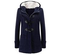 Genérico Chaqueta Mujer Invierno Largo Deporte Pelo Sintetico Cortavientos Otoño Deportiva Ropa Mujer Elegante Tallas Grandes Calefactable Cazadora Nieve Clásico 1#Marina de Guerra 5XL