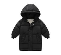 Genérico Chaqueta Niño Invierno Plumas - Abrigo De Invierno Sólido para Niños Chaqueta Exterior Cálida con Capucha Acolchada De Algodón Y Relleno De Plumón