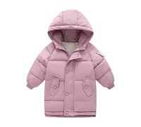 Genérico Chaqueta Niño Invierno Plumas - Abrigo De Invierno Sólido para Niños Chaqueta Exterior Cálida con Capucha Acolchada De Algodón Y Relleno De Plumón