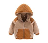 Genérico Chaqueta Niño Invierno Plumas - Chaqueta De Invierno Infantil con Forro Polar Y Capucha Bordada Abrigo Grueso Cálido para Niños