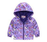 Genérico Chaqueta para Bebés Niñas Niños, De Viento Cremallera con Capucha Abrigo Outwear Cortavientos, Moda Ropa Estampado a Prueba Niño Niña