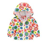 Genérico Chaqueta para Bebés Niñas Niños, De Viento Cremallera con Capucha Abrigo Outwear Cortavientos, Moda Ropa Estampado a Prueba Niño Niña