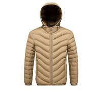 Genérico Chaqueta Plumon Hombre, Abrigo Cálido Hombre,Chaqueta Ligera De Invierno con Capucha Desmontable Forro Polar CáLida Y Aislante Resistente Al Viento Y Al FríO Ideal para Uso Diario Informal