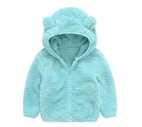 Genérico - Chaqueta polar para bebé (0 a 114 meses, invierno, cálido, con capucha, oreja, oreja de oso, lindo, chaquetas para niño, felpa ligera, suave, sudadera con cremallera para bebé, nacimiento