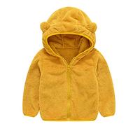 Genérico - Chaqueta polar para bebé (0 a 114 meses, invierno, cálido, con capucha, oreja, oreja de oso, lindo, chaquetas para niño, felpa ligera, suave, sudadera con cremallera para bebé, nacimiento