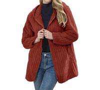 Genérico Chaqueta Primavera Mujer Cálida Corta Mezcla Cardigan Lana con Cuello Alto Doble Botonadura Elegante Chic Suelta Chaqueta de Transición Trench Coat Lisa Abrigo de Lana Primavera Otoño
