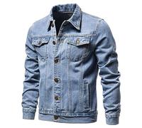 Genérico Chaqueta Vaquera Hombre, Cazadora Vaquera Hombre Tallas Grandes Slim Fit En Denim Elástico Diseño con Botones Metálicos Y Bolsillos Funcionales Chaqueta para Look Casual O Eventos Informales