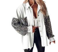 Genérico Chaqueta Vaquera Mujer Chaqueta Tejana Mujer Cazadora Larga Anorak Abrigo Chaleco Disfraz Estilo Militar Vaquero Moda Feminina De Entretiempo Polipiel Cowboy Negra Vestido Casual Niña Parkas