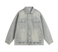Genérico Chaqueta Vaquera para Hombre con Material Confortable y Lavado Suave Ajuste Relaxed Estilo Camionero para Uso Diario en Días Frescos(Blue, XL)