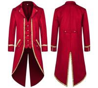 Genérico Chaqueta Victoriana Hombre Vintage Abrigo Gótico Renacimiento Chaqueta Medieval Hombre Traje De Carnaval, Traje De Festival, Traje Redingote Ropa Medieval Traje Caballero