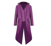 Genérico Chaqueta Victoriana Traje Cosplay Medieval Renacentista Halloween | Chaqueta Frac Vampiro Para Juego De Roles Escenario Vacacional Baile De Fantasía Mascarada Celebración