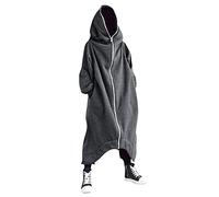 Generico Chaqueta Vintage Gótica para Hombre Hip Hop Discoteca Party Cosplay Tailcoat Outwear Top para Otoño Halloween Frock Victoriano Gótico Vestido Steampunk Abrigo Medieval Ligero Streetwear, gris
