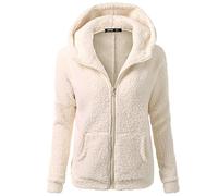 Genérico Chaquetas de Felpa Suave para Mujer Cálida Cremallera Abrigo con Capucha Casual Suéter Ligero y Cómodo Sweatshirt Hoodie Talla Grande Rapa Mjuer Invierno Blusas Tops