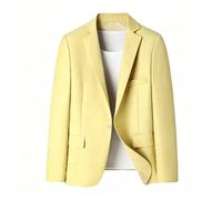 Genérico Chaquetas De Traje Casuales para Hombre, Blazer Ajustado con Solapa De Muesca, Un Botón, Abrigo Elegante E Informal, Chaqueta Deportiva Ligera para Oficina, Boda, Fiesta, Cena, Color Amar