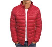 Genérico Chaquetas Hombre Invierno Abrigo Nieve Acolchado Manga Larga Chaqueta Termica Forros de Plumon Abrigo Plumas Largo Ropa Senderismo Hombre Softshell Casaca Para Homem Inverno Rojo XL