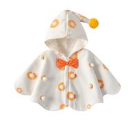 Genérico Chaquetas Niñas - Abrigo Capa con Capucha para Niña Pequeña Poncho Invierno Aislante Traje Nieve Chaqueta Cómoda Exterior (Yellow, 4-5 Years)