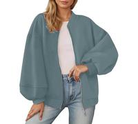 Genérico Chaquetas Para Mujer Fina Cremalleras - Cárdigan Mujer Ligera Manga Larga Corta Relajado Chaqueta Bomber Verano Primavera Otoño Transición Trabajo Uso Diario Casual Chaqueton Blouson