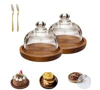 Genérico Charcuterie Snow Globes Container with Glass Domes, Charcuterie Snow Globe Container, for Charcuteries, Appetizers, Mini Cakes, Treats, Holiday Tables & Parties (B#)