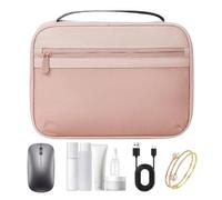 Generico Charging Cord Organizer, Portable Tech Pouch, Travel Electronics Case, Travel Cable Organizer Pouch, Portable Storage Bag for Cord, Charger, Phone, Earphone, Rosa, riferimento alla