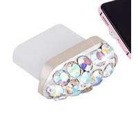 Genérico Charging Plug Cover - 0.33x0.24 Inches USB Type C Anti Dust Cap, Crystal Phone Charge Port Cover, Cell Phone Charm Dirt Protector For Outdoor Daily Use All Type-C Smartphones Accessory