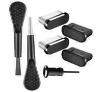 Genérico Charging Port Cover, Cellphone Charger Cover with Soft Brush Included, Dust Plug, Protector Kit for Charging, Travel, Speaker, Mobile Phone Outlet and Outdoor Use, 2.56x0.59 Inches