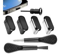 Genérico Charging Port Cover, Phone Charger Cap, 2.56x0.59in Dust Plug Protector, Flexible Silicone Seal, Cleaning Brush Included for Outdoor, Travel Use, Mobile, Speaker, Outlet Devices