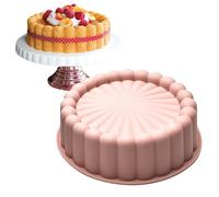 Genérico Charlotte Cake Pan - Round Silicone Mold, Round Non-Stick Silicone Molds For Cake Making, Unflower-Shaped Air Fryer DIY Baking Tool, Sun Flower Shaped Mould For Brownie, Tart, Pie, Flan