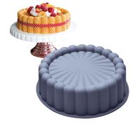 Genérico Charlotte Cake Pan - Round Silicone Mold, Round Non-Stick Silicone Molds For Cake Making, Unflower-Shaped Air Fryer DIY Baking Tool, Sun Flower Shaped Mould For Brownie, Tart, Pie, Flan