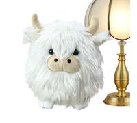 Genérico Charming Cow Plush - Cute Accessory for Nursery | Premium Polyester with Long Hair Fabric, Stuffed Animal Doll Decoration, Sofa Shelf Toy, Bedroom Collectible Gift for Children Adults Fans