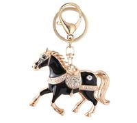 Genérico Charms - Sparkling Equine Lunar Pendant Decorations | Brass Ring with Colorful Rhinestone Inlay & Glitzy Sculpture for School, Office, Birthday and New Year Party Celebration Gift