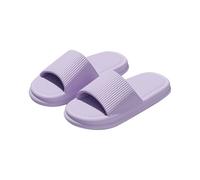 Genérico Chausson Maison Femme - Chausson Femme Cómodo Color Sólido Pantuflas abiertas Casuales Pantuflas Antideslizantes Minimalista Zapatos Planos Chic Zapatos Ligero, morado, 36 EU