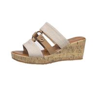 Genérico Chaussures Femme Confort Chic Pantuflas de Cuña para Mujer en Cuero con Diseño de Punta Abierta y Estilo Elegante para una Sensación de Comodidad Superior (White, 38)