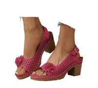 Genérico Chaussures Femme Ete Chic Et Elegante Talon - Sandalias Mujer Tacón Bloque Pantuflas Punta Abierta Pantuflas Transpirable Chaussures Fleur Sandalias De Noche Zapatillas Ortopédicas Zapatillas