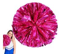 Genérico Cheerleading s, Large Foil Dance Spirit Pompoms, 11.81 Inches, Finger-Friendly Handheld Props, Lightweight Vibrant Accessories for Cheer Team, Sports Games, Parades, School Events