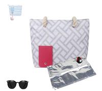Genérico Cheershub Drink Bag, Sip Sack, Wine Purse with Hidden Spout Wine Cooler Bag for Travel, Beach Bags with Cooler Compartment, Portable Insulated Coolers Bags for Beach (Gray+1 Liner)