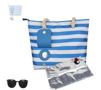 Genérico Cheershub Drink Bag, Sip Sack, Wine Purse with Hidden Spout Wine Cooler Bag for Travel, Beach Bags with Cooler Compartment, Portable Insulated Coolers Bags for Beach (Blue+1 Liner)