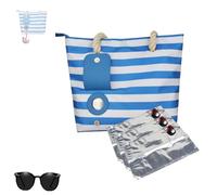 Genérico Cheershub Drink Bag, Sip Sack, Wine Purse with Hidden Spout Wine Cooler Bag for Travel, Beach Bags with Cooler Compartment, Portable Insulated Coolers Bags for Beach (Blue+3 Liner)