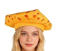 Generico Cheese Cap | Fun Soft Novelty Realistic Festival Supplies - Adult Cheese Hat - For Cosplay Christmas Holiday Garden Daily Winter Outdoor Halloween Party Cosplay