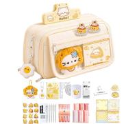 Genérico Cheese Cat Pencil Bag with Supplies Stationery Pen Organizer