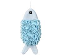 Genérico Chenille Hand Towel - Fish Design Washcloth | Cute Soft Absorbent Towel with Bath Functions, Kitchen Home Accessory for Kids Adults Family, Shower Bath Cloth for Daily Use Hanging