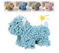 Genérico Chenille Towel Ball Dog, Cute Puppy Chenille Hand Towel, Super Absorbent Hanging Kitchen & Bathroom Towels, for Bathroom/Kitchen Countertops (Light Blue)