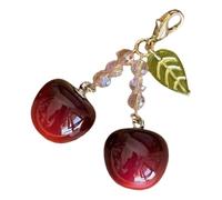 Genérico Cherry Bag Charm Pendant - Multi Functional Keepsake Accessory for Daily Styling | Decorative Keychain with Hanging Ornament, Tote Backpack for Phone Case School Travel Commuting Use