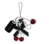 Genérico Cherry Charms - Colgante de Cadena Accesorio de acrílico | Llaveros de Frutas 3D - para Mujeres, niñas, Hombres, Familiares, Amigos, colegas, Mochila, Monedero, teléfono