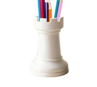 Genérico Chess Shaped Pencil Holder, Space Saving Decorative Desk Organizer Marker Cup, Functional Pencil Storage for Home Classroom Dorm Studio Study Bedroom Crayons Pens Markers 3.54 inches