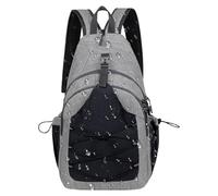 Genérico Chest Bag, Sling Organizer Bags, Large Capacity 13 X 8 Inches, Sports Chest Pack, Backpack for Men, Women, Adults, Workout, Running, Climbing, Camping, Travel Use Black Gray