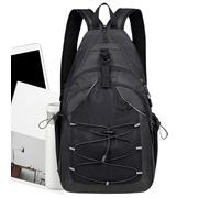 Genérico Chest Bag, Sling Organizer Bags, Large Capacity 13 X 8 Inches, Sports Chest Pack, Backpack for Men, Women, Adults, Workout, Running, Climbing, Camping, Travel Use Black Gray
