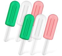 Genérico Chewies de Silicona con Forma de Paleta para Masticadores de Entrenamiento de Mandíbula, Paquete Portátil de 6 Piezas para Personas con Aparatos Ortopédicos